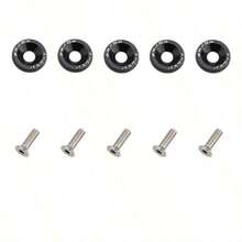 10pcs Engine Compartment Decorative Bolts, M6 Aluminum Fastener Screw Set, Aluminum Bumper Washers With Bolts, Engine Compartment Decorative Fastener Set, Bumper Washers Bolts, Front Headlight, Trunk Engine Compartment Decorative, Bumper Washer Bolts, Replacement Decorative Screws Suitable For Most Vehicles Y7PE - Multicolor - View 8