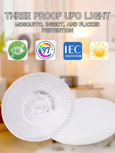 [High-Power LED Light] High-Power LED UFO Ceiling Light Bulb, E27 Base | Emergency Lighting, No Battery Required - Ideal For Bedroom, Studio, Warehouse, Living Room, Stairs, Staircase Lighting|Modern Light Fixture|Highpower Lighting, Ceiling Lights For Home