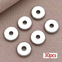 30颗18K镀金扁平圆形隔珠黄铜圆片珠金色金属散珠，适用于DIY手链、项链、耳环等首饰工艺品制作，尺寸3/4/5/6毫米 - 彩色 - 查看 18