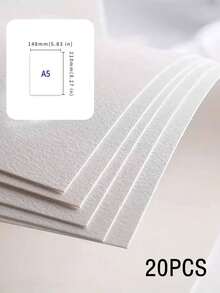 20/50pcs A4 Watercolor Paper, Cotton Textured Blank White Painting Paper, Suitable For DIY Crafts, Student & Artist Drawing, Ideal For School & Office, Can Be Used For Sketching, Watercolor Painting, High Quality Paper, Back To School Essential