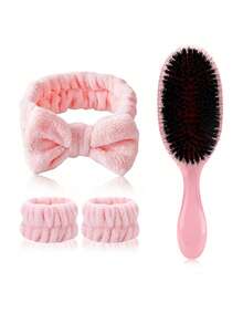 4/6pcs/Set Hair Care Tool Kit, Including Hair Brush, Comb, Scalp Massage Brush, Headband, Wristband For Women - Multicolor - View 12