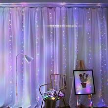 Outdoor Party LED String Lights, 8 Modes, Birthday Decor, Floral Wreath, Wedding, USB Curtain Lights, Home Decor - USB Curtain Light - View 9