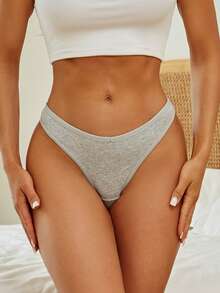 16pcs Ladies Multicolor Cotton Comfortable Breathable Fitted Low Waist Sexy Thongs - Nhiều màu - Xem 6
