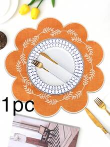Bộ 1/2/4 tấm lót bàn bằng vải thêu, thích hợp trang trí bàn tiệc cưới, kiểu dáng tối giản thanh lịch phong cách Châu Âu, họa tiết sao và trăng. - Nhiều màu - Xem 15
