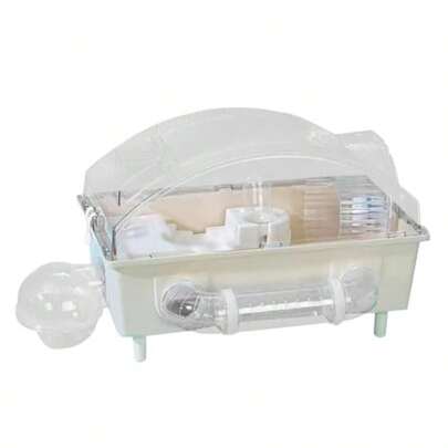 Genérico Jaula Hábitat para Jerbos Jaula con Diseño de Casa para MascotasHábitats con de Ventilación para Mascotas para Erizo Chinchilla Conejo Jerbo Enano Háer Cobaya Hurón