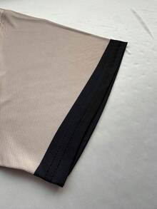 Men's Business Casual Patchwork 3D Graphic Polo Shirt And Shorts Set, Fashion Summer Holiday Sport Outfit, Plus Size