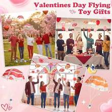 JolliLudo 24 Pcs Valentines Day Astronaut Parachutes Gift Mini Silicone Astronaut Figures With Paratroopers Valentine Greeting Card For Student Classroom Exchange Outdoor Flying Space Party FavorsFull Of Fun - As Pic - View 6