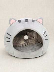 PETSIN 1 件全新可爱柔软猫床，舒适猫屋，透气猫睡篮，适合小型、中型和大型猫，四季使用 - 彩色 - 查看 4