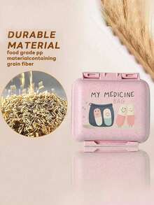 Mini 6-Fach tragbare Medikamentbox, Medikament Aufbewahrungsbox, Reise Pillenbox, Muster mit "Meine Medikamenttasche" und Pillen Mustern, 6-Fach kleine Medikamentbox, versiegelte Pillen Aufbewahrungsbox, 6-Tage Wochenaufbewahrungsbox, erste Reise Pillenaufbewahrungsbox, tägliche Vitamin Pillenbox, Taschen Medikamentbox Aufbewahrungsbox, Charm Aufbewahrungsbox, Unerlässlich für Familien, Unerlässlich für Reisen - Verschiedenfarbig - Übersicht 7