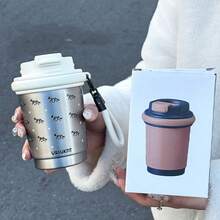 1pc Cute Stainless Steel Vacuum Insulated Cup 320ml Small Direct Drinking Cup Portable Travel Cu - Multicolor - View 8