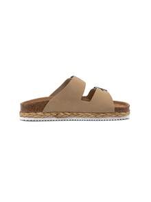 Sandales à enfiler en liège pour femmes, casual, extérieur, plage - Nude - Voir 5