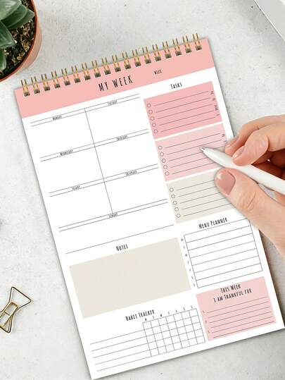 Trees 1pc Weekly To Do Lists Notepads, 52 Easy Tear-Offs Undated Weekly Planner Notebook With Tasks, Habit Trackers & Daily Menu, Self-Care Planner Portable For Office Supplies School School Supplies