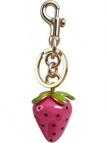 Fruit Bag Charm Key Chain Accessory Purse Charm Gifts For Women - Dâu tây / Vàng - Xem 7