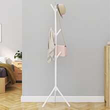 1pc High-Quality 6-Hook Coat Rack, Nordic Style Floor Standing Coat Rack, Quick Assembly, Minimalist Design, Thick Steel Pipe, Durable, Portable & Practical, Suitable For Bedroom, Living Room Storage, Hallway Tool Organization And Clothing Management. Can Store Hats, Scarves, Clothes And Other Items, Making The Room Cleaner And Tidier. - Multicolor - View 12