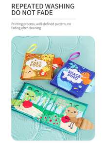 1 Set Baby Books & Toys, Animal Tail Cloth Books With Crinkle Paper, Soft Sensory Books Suitable For Infant Boys & Girls, High Contrast Black & White Tummy Time Toys, Ideal 1st Birthday Gift For Babies - Multicolor - View 12