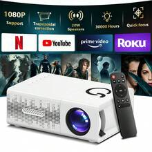 Portable Projector, Supporting 1080P High Definition, USB Connection, Equipped With Remote Control, Compatible With Smartphones, Tablets, Laptops, TV Sticks And USB Drives, Compact Design, LCD Display, High-Definition TV Input, Native Resolution 1280*720, Providing A Large-Screen Viewing Experience. Full HD Projector - Xem 1