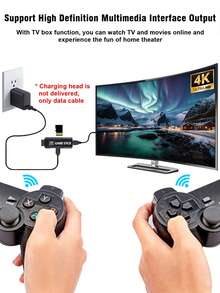 1 zestaw domowej konsoli do gier, wbudowane 40 000 klasycznych gier retro, 12 emulatorów PS1/FC, możliwość podłączenia do telewizora, obsługa dwóch bezprzewodowych kontrolerów, joystick HD Retro Arcade, mini kontroler do gier, odpowiedni do rozrywki rodzinnej, imprez i interakcji ze znajomymi - Wielokolorowe - Zobacz 9