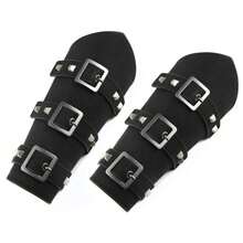 中世纪皮革腕带，龙纹维京皮革腕带，铆钉腕带，皮革护臂，皮革护手，时尚配饰