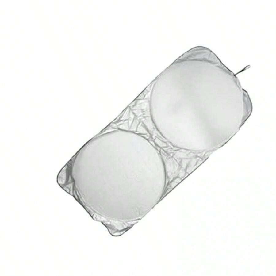 Foldable Car Windshield Sunshade - Double Thermal Reflective Ring Design - 146 X 70 Cm - A - View 1