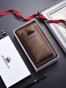 Gift Box Set Men's Zipper Phone Wallet, Valentine's Day New Year Gift For Boyfriend, Father, Large Capacity Leather Clutch Wallet, Business Card Slots - Multicolor - View 9