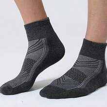 6 Pairs Minimalist Solid Color Mesh Breathable Mid-Calf Casual Sports Socks - Multicolor - View 2