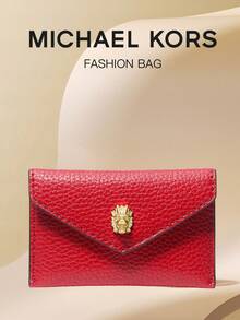 Michael Kors MK 小号翻盖皮革手拿包 - 紅色 - 查看 1