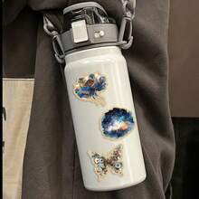 56 ملصق أزرق بتصميم فضائي جمالي، ملصقات كواكب، ملصقات كرتونية، ملصقات زخرفية، ملصقات فينيل مقاومة للماء، طقم ملصقات جمالية للكمبيوتر المحمول، ملصقات لوح التزلج، ملصقات زجاجة المياه، ملصقات الدفتر - V - مشاهدة 5