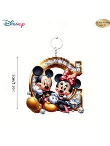 2D Flat, 2D Flat Printing, 1 Acrylic Keychain, 26 English Letters, Mickey And Minnie Pattern Design, Cute Bag Keychain, Couple Keychain, Car Keychain, Mickey And Minnie Fan Birthday Gift, Smooth Surface, Keychain, Decorative Keychain, Cartoon Keychain, Valentine's Day Gift, Fan Gift, 2D Flat Gift (If The Product Is Not Opaque, Please Tear Off The Protective Film On The Back Of The Print). - Multicolor - View 17