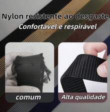 Fashionable Tactical Style Non-Slip Quick-Release Wide Men's Nylon Belt With Longer And Wider Plastic Buckle. A Great Tactical Style Men's Accessory For Father's Day, Perfect For Men. Breathable And Comfortable, Made Of Wear-Resistant Nylon. - Green - View 3