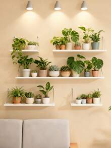 1 Piece Of Simple White Suspended Wall-Mounted Kitchen Storage Rack, Wall Decoration And Storage Shelf For The Living Room And Bedroom, Large-Capacity Wall-Mounted Storage Board, Multi-Scenario Storage Shelf For Decoration In The Living Room And Bedroom, Wall-Mounted Single-Line Storage Rack