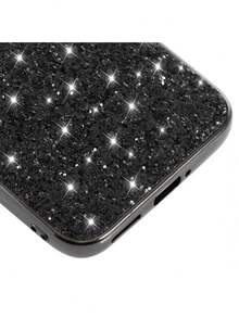 Luxury Bling Glitter Full Coverage Premium Feel TPU Phone Case Compatible With Xiaomi 15T 14T Pro 5G Girl Fashion Protective Cover - Black - View 3