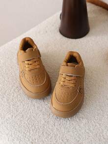 1双儿童/幼儿软底鞋，男童/女童运动跑步鞋 - 棕色 - 查看 4