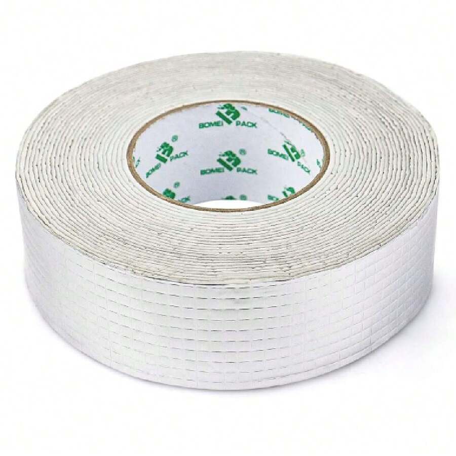 Cinta de Aluminio Butílico, Permanente para Reparación de RV, Ventanas, Silicona, Sellado de Goteras en Vidrios y Techos, Sellado de Botes y Tuberías (50mm x 10m),40814536 - Multicolor - Ver 1