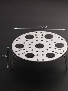 Stainless Steel Round Steamer, Foldable Steaming Rack, High Foot Steaming Tray For Eggs, Buns, Steaming Compartment, Home Kitchen Cookware - Silver - View 8