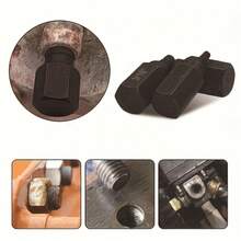 10pcs Heavy Duty Screw Extractor Set - Easily Remove Damaged, Stripped Or Broken Bolts, Hex Screws And Fasteners, Durable High Strength Structure - Black - View 10