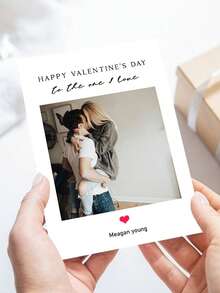 Customizable Valentine's Day Cards With Envelopes, Featuring Personalized Photos And Greetings For Boyfriends And Girlfriends, Romantic Paper Valentine's Day Themed Cards (Including Envelope) - Multicolor 3 - View 7