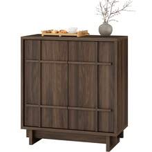 GIKPAL Sideboard Buffet Cabinet With Storage, 31" Mid Century Storage Cabinet With Lines Panel Doors, Adjustable Shelf For Kitchen Dining Room, Wood Accent Cabinet For Living Room, Walnut - 1個核桃 - 查看 11