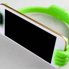 1入組拇指造型的可彎折電話和平板電腦支架,通用手機支架,在床上享受電影和更多 - 彩色 - 查看 4