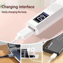 便携式UV美甲灯，凝胶美甲灯，可充电UV LED美甲烘干灯，带2个定时器，USB充电美甲烘干机，迷你美甲灯，美甲爱好者的理想之选 - 白色 - 查看 3