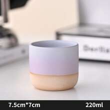 Macaron Ombre Ceramic Latte Cup - Soft Color Block Coffee Mug Suitable For Home And Office - Multicolor - View 10