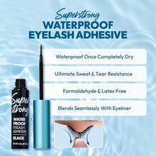I-ENVY Super Strong Waterproof Black Eyelash Adhesive, Long Lasting Sweat &Amp; Tear Proof Lash Glue For Eyelash Extensions, All Day Hold Durable Brush-On (Waterproof Black, 1 Pack (1 Count)) - 深灰色 - 查看 3