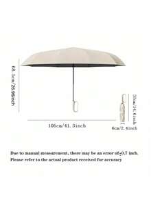 便携式旅行伞，小巧耐用，防风，反向折叠设计，带有安全反光饰边，适合汽车和户外旅行