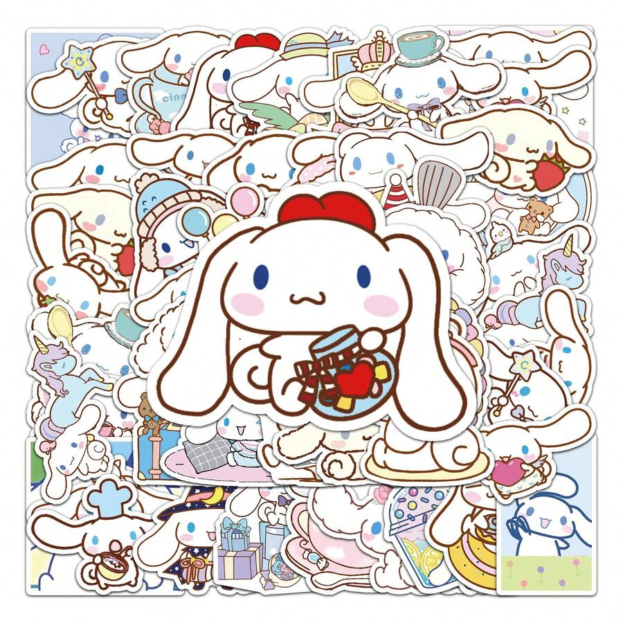 50/100/200pcs Cute Cinnamon Dog Cartoon Stickers, Sanrio Character Stickers, Fun Stickers For Gift, DIY Diary, Luggage, Scrapbook, Phone, Laptop, Kawaii Stickers - Cartoon - View 1
