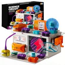 Dollox Science Kits For Level 4 Electrical Circuit Blocks With 380+ Projects Educational Electronics Toy For Boys And Girls Perfect Christmas And Birthday GiftFull Of Fun - As Pic - View 2