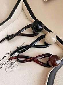 2pcs/1pc Retro Coffee Pearl Twist Hair Clip, Elegant Accessory For Women, Suitable For Commuting, Daily Hairstyles, Simple And Graceful For Spring And Summer, Hair Accessories - Nhiều màu - Xem 10