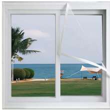 Self-Adhesive White Mosquito Net Curtain, No Drill Window Mesh Screen, Magic Tape Window Curtain, Insect Proof Home Use - White - View 9