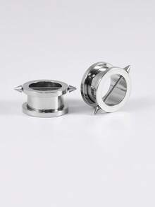 一对不锈钢可拆卸尖头耳洞耳塞螺丝金银色尖头扩耳器耳洞穿刺饰品 8MM-25MM - 如圖 - 查看 26