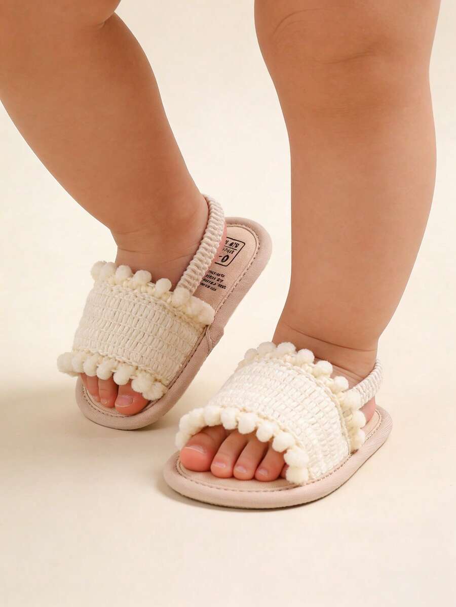 Newborn/Infant Girls' Soft Bottom Retro Sandals, Infant First Walking Shoes, Kindergarten Footwear