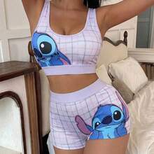 Disney 2pcs Women Sports Bra Set With Padded, Cute & Sexy, Soft & Skin-Friendly - Multicolor - View 7