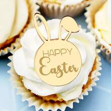 5pcs/10pcs/20pcs Bunny Easter Egg Happy Easter CupCake Topper Decor,For Easter Party DIY Cake Dessert Decoration Supplies - Multicolor - View 10